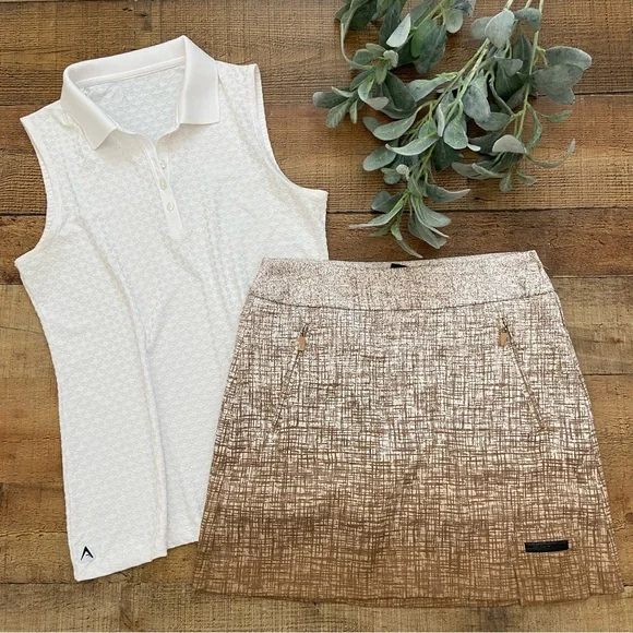 JAMIE SADOK Beautiful Gradient Abstract Golf SKORT - Picture 3 of 11